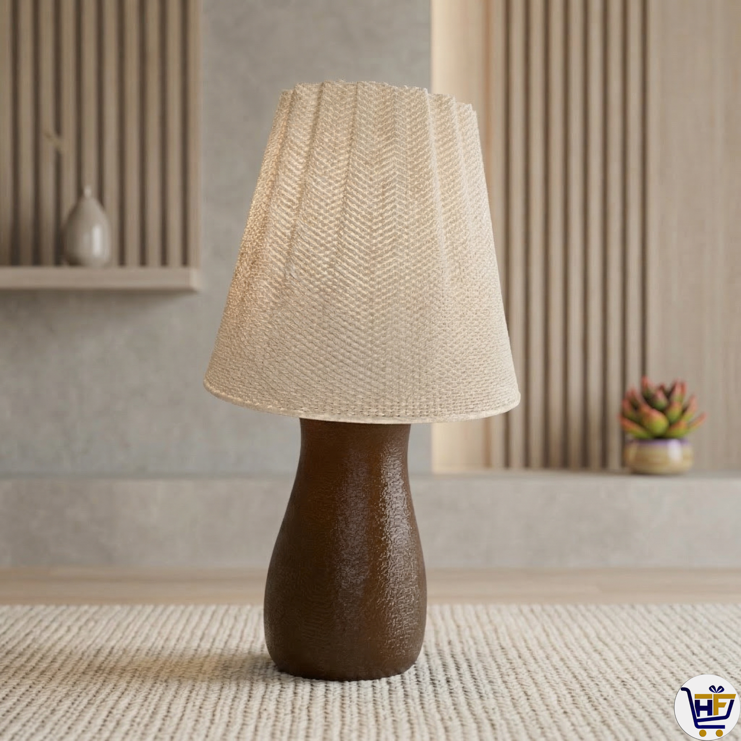 "High-Tide" 14" Textured Tapered Lamp – Modern 3D-Printed Ambient Lighting