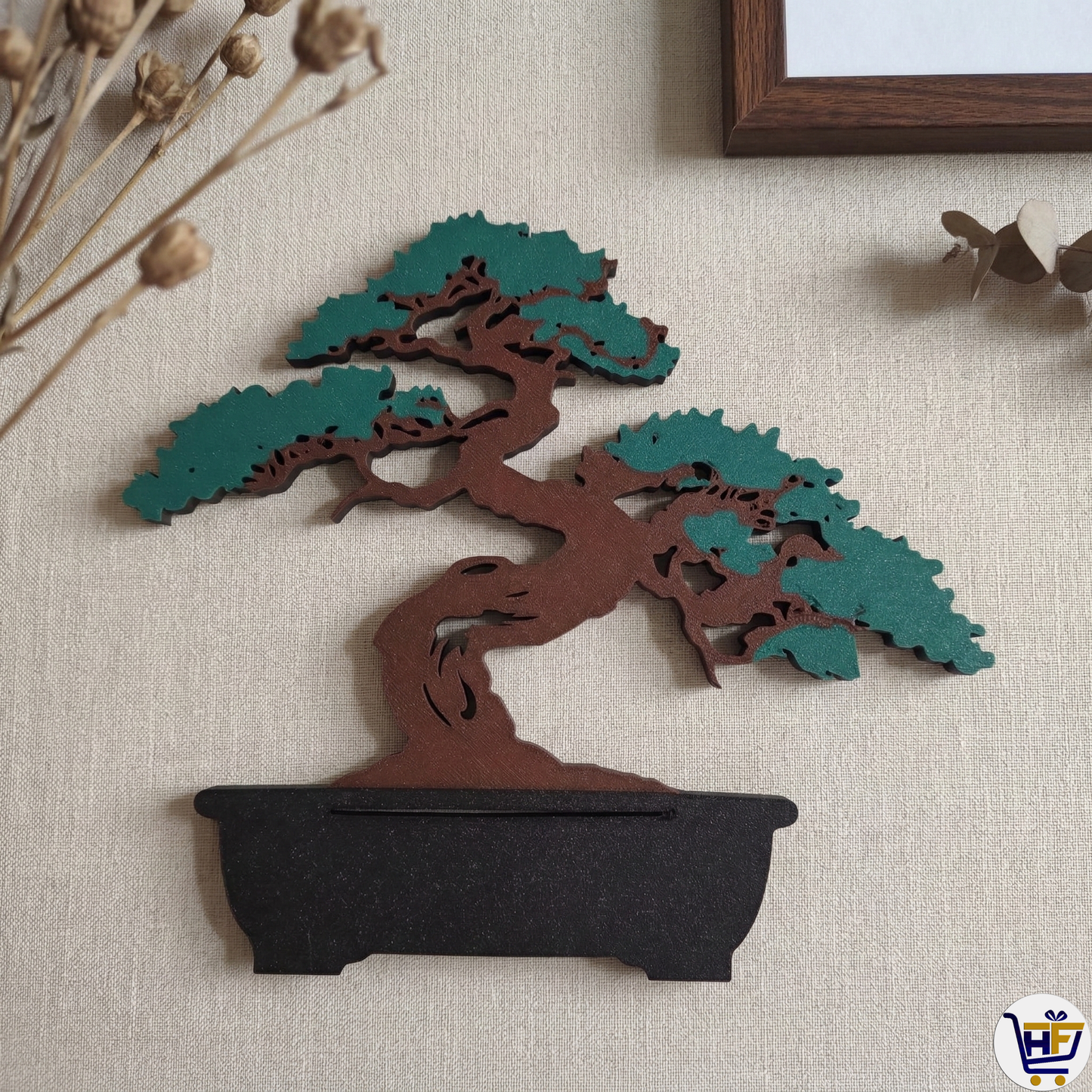 "The Zen Bonsai" | 10" Multi-Tone Botanical Gallery Wall Sculpture