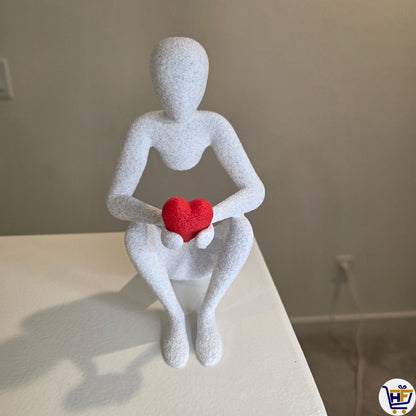 "The Heart’s Refuge" 6" 3D-Printed Figurine | Minimalist Protective Heart Figurine