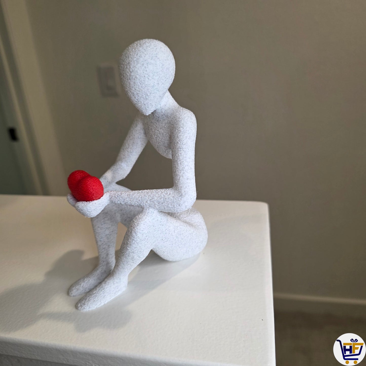 "The Heart’s Refuge" 6" 3D-Printed Figurine | Minimalist Protective Heart Figurine