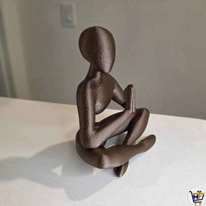 "The Inner Balance" 5" 3D-Printed Figurine | Minimalist Yoga & Meditation Decor