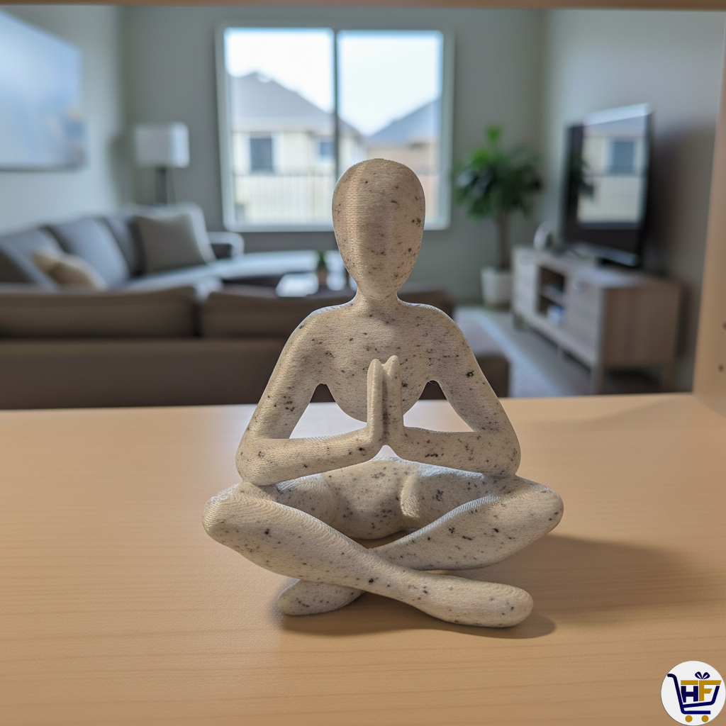 "The Inner Balance" 5" 3D-Printed Figurine | Minimalist Yoga & Meditation Decor