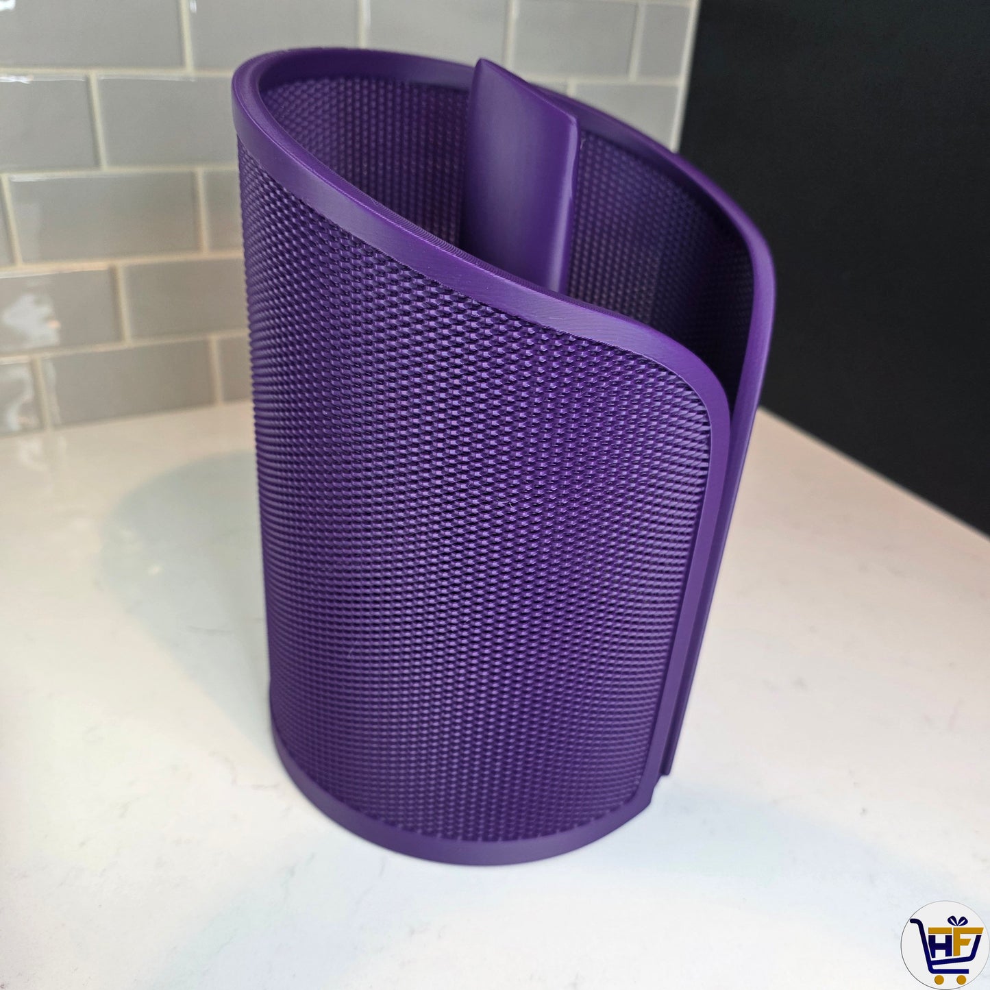 Woven Pillar | 9.5 inch 3D-Printed Bounty Holder – Modern Geometric Kitchen Boutique Decor
