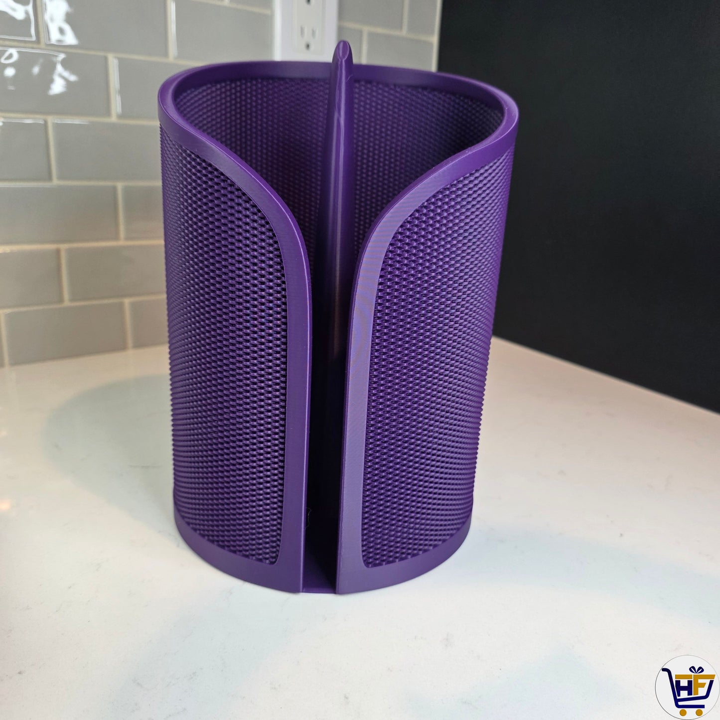 Woven Pillar | 9.5 inch 3D-Printed Bounty Holder – Modern Geometric Kitchen Boutique Decor