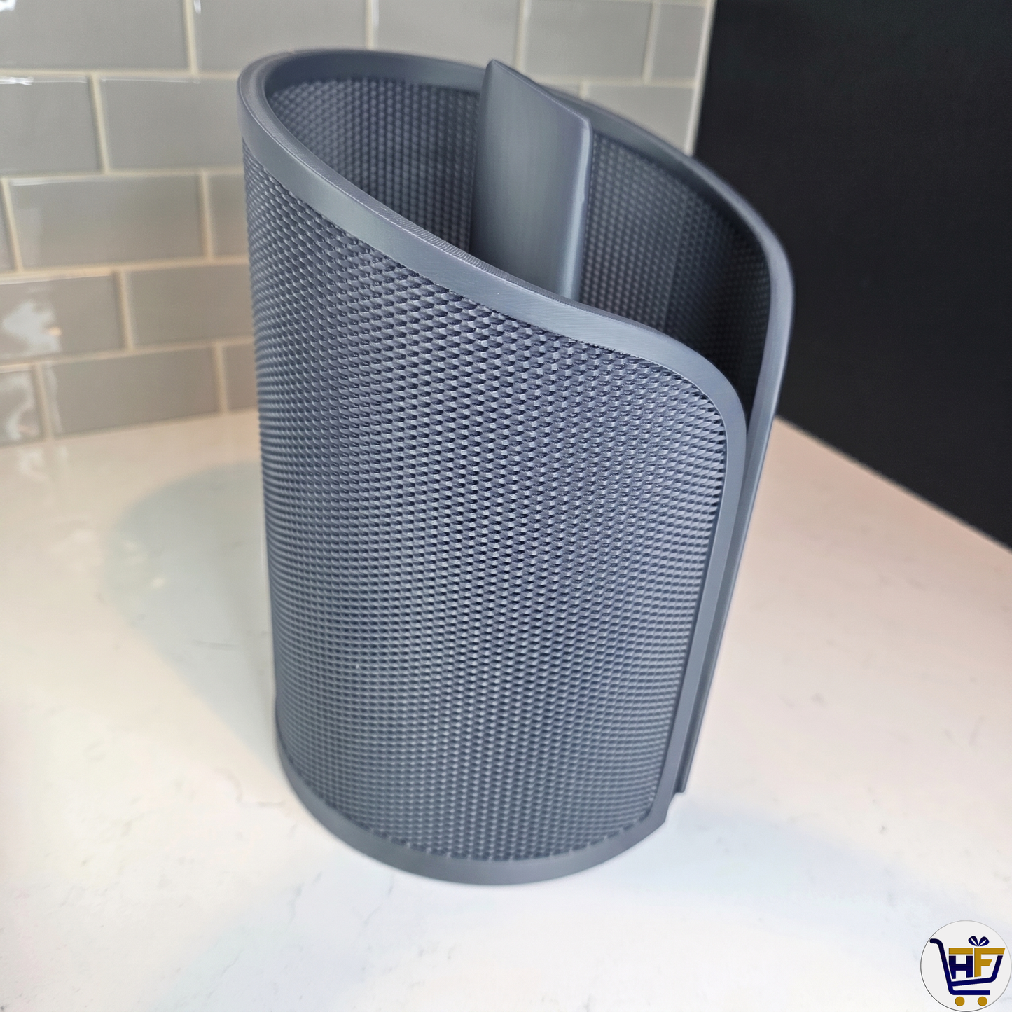 Woven Pillar | 9.5 inch 3D-Printed Bounty Holder – Modern Geometric Kitchen Boutique Decor