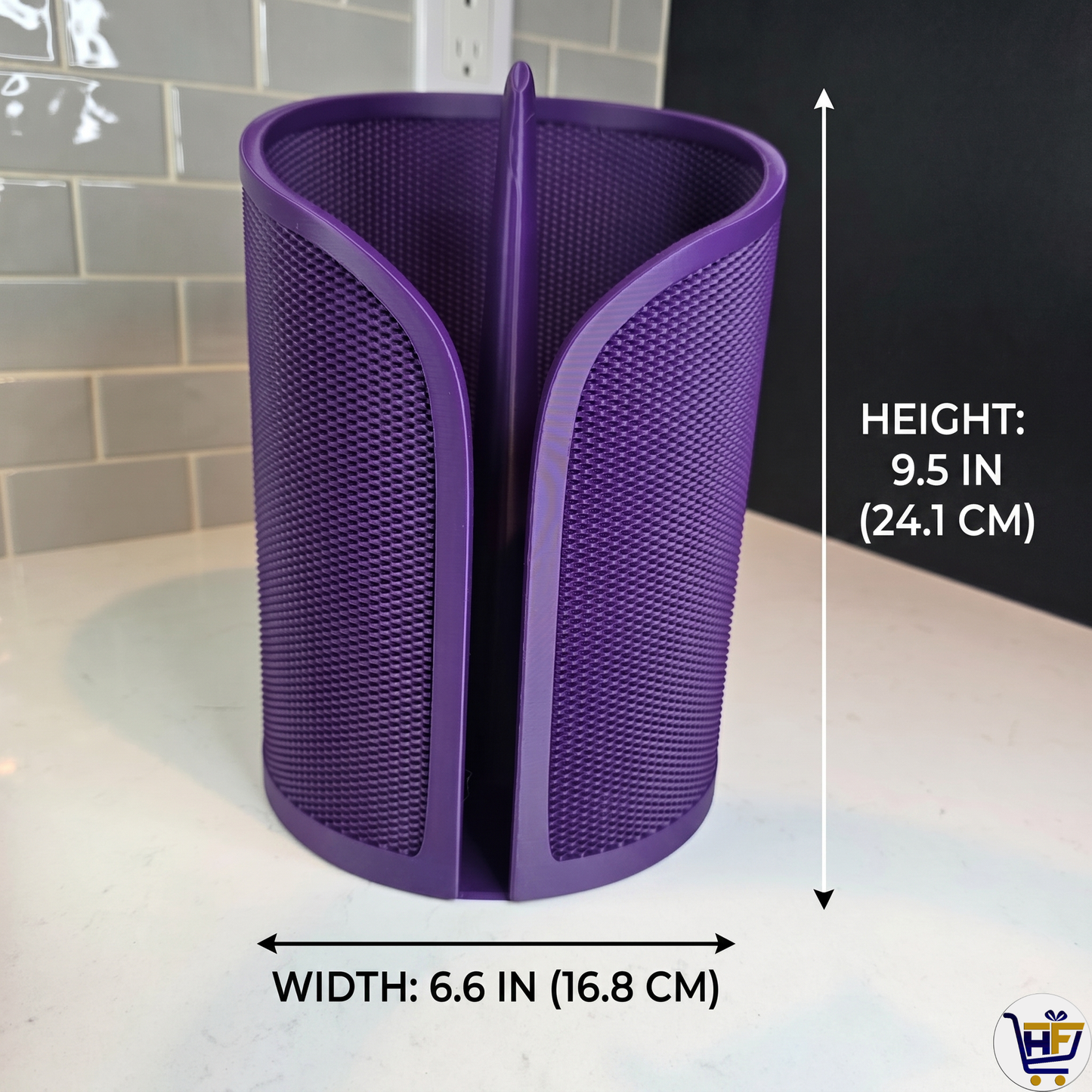 Woven Pillar | 9.5 inch 3D-Printed Bounty Holder – Modern Geometric Kitchen Boutique Decor