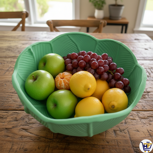 "Lily Pad" 10" Organic Sculptural Bowl – Large 3D-Printed Botanical Catch-All