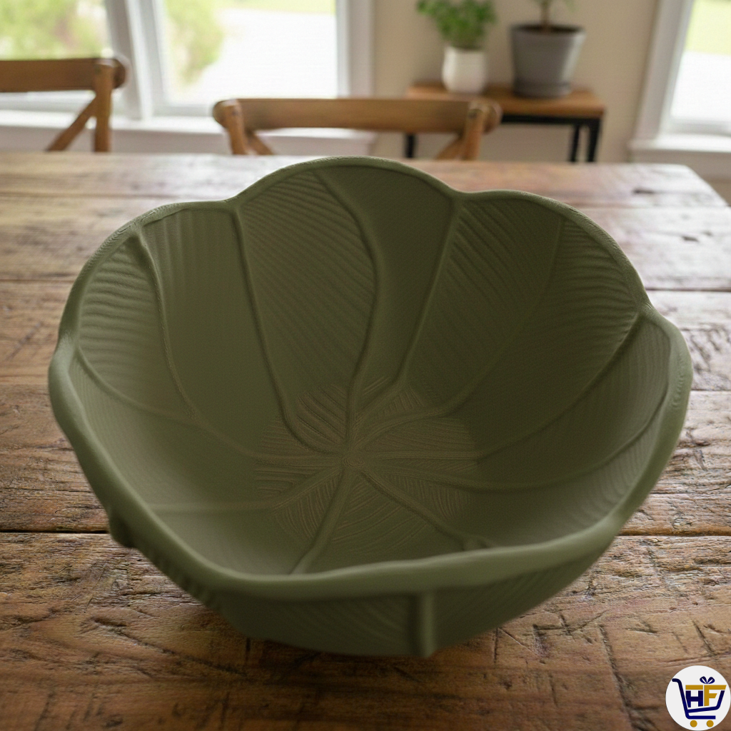 "Lily Pad" 10" Organic Sculptural Bowl – Large 3D-Printed Botanical Catch-All