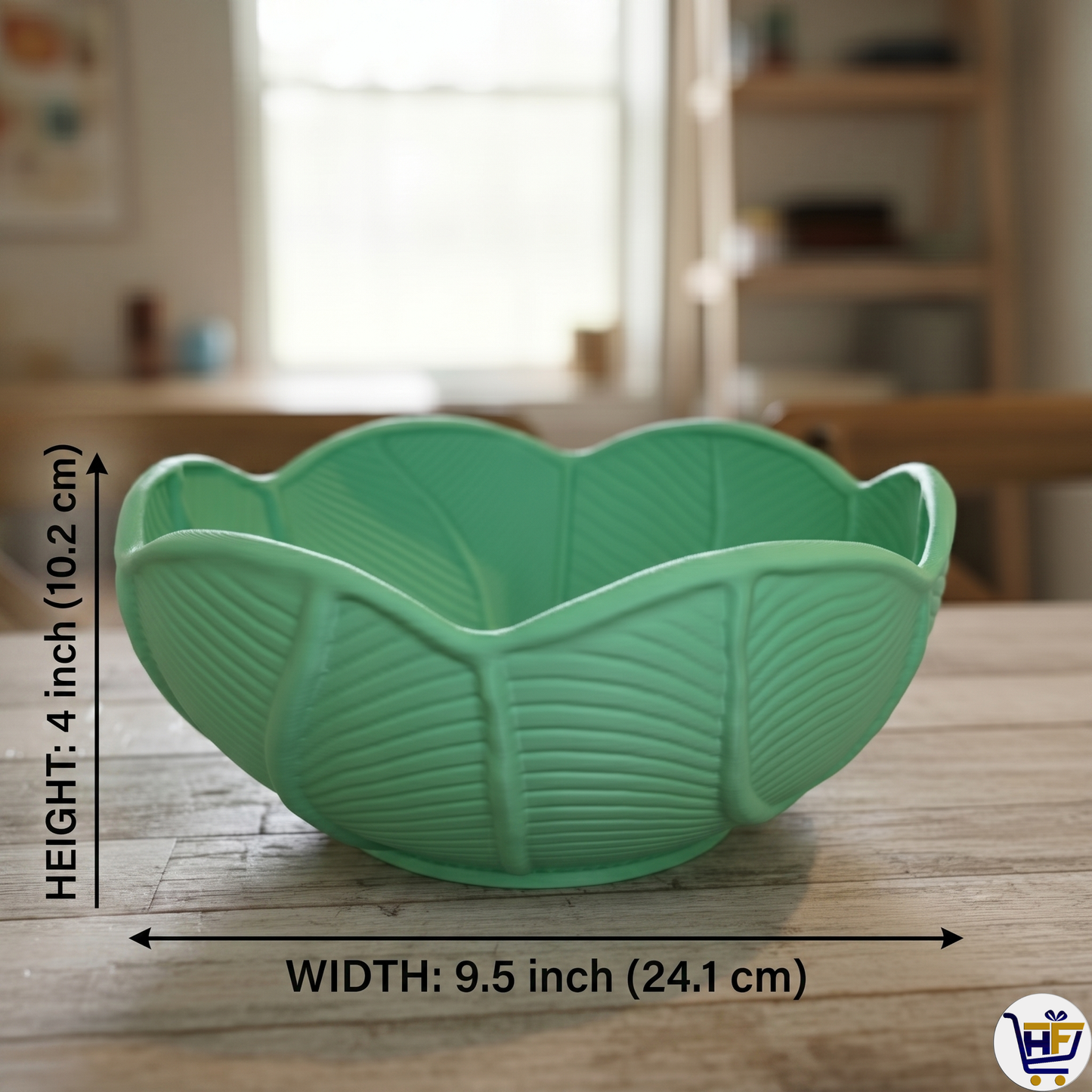 "Lily Pad" 10" Organic Sculptural Bowl – Large 3D-Printed Botanical Catch-All