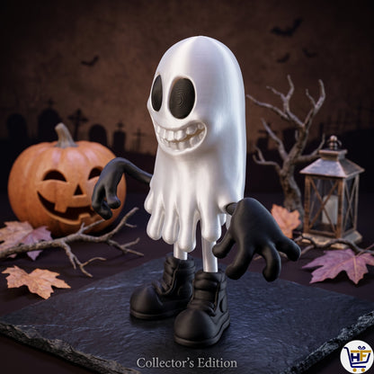 Spooky Sneaker Ghost | 6-Inch 3D-Printed Collectible Figure - Articulated Style Display Statue