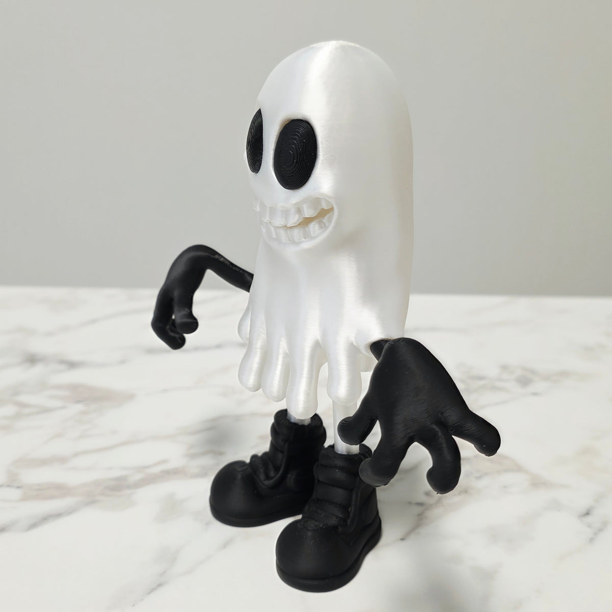 Spooky Sneaker Ghost | 6-Inch 3D-Printed Collectible Figure - Articulated Style Display Statue