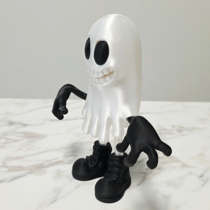 Spooky Sneaker Ghost | 6-Inch 3D-Printed Collectible Figure - Articulated Style Display Statue