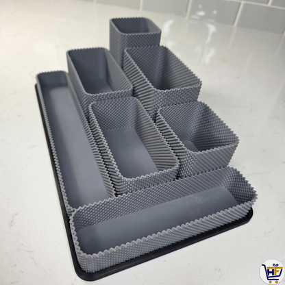 "Grid Master" 10" 3D-Printed Desk Organizer Set – 8-Piece Modular Workspace System