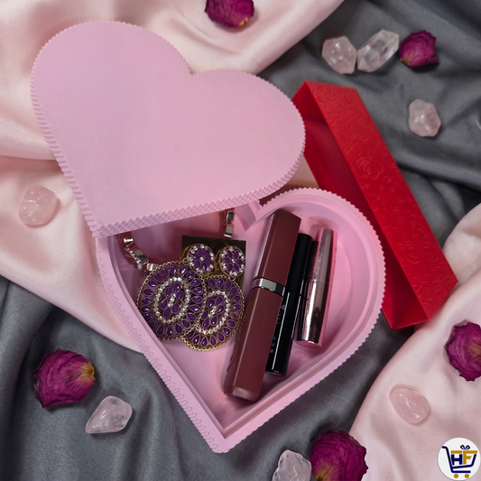 Petal Heart | 7 inch 3D-Printed Keepsake Box – Romantic Floral-Band Jewelry Case