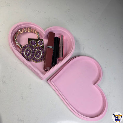 Petal Heart | 7 inch 3D-Printed Keepsake Box – Romantic Floral-Band Jewelry Case