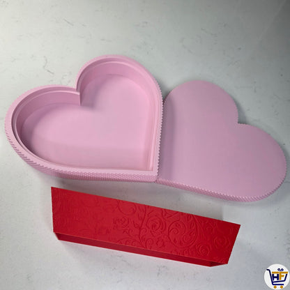 Petal Heart | 7 inch 3D-Printed Keepsake Box – Romantic Floral-Band Jewelry Case