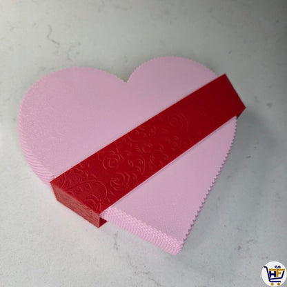 Petal Heart | 7 inch 3D-Printed Keepsake Box – Romantic Floral-Band Jewelry Case