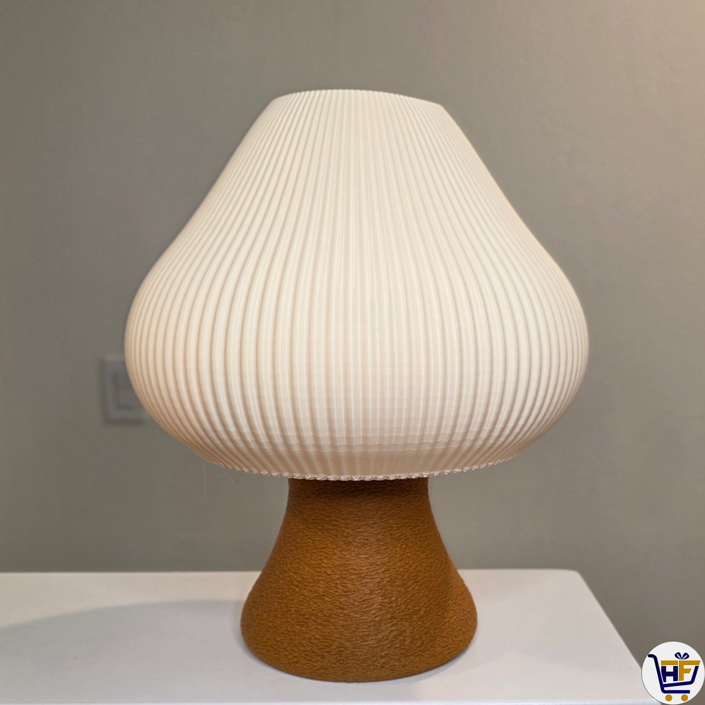 "Fungi Glow" 10" Mushroom Lamp – Mid-Century Modern 3D-Printed Ambient Light