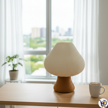"Fungi Glow" 10" Mushroom Lamp – Mid-Century Modern 3D-Printed Ambient Light
