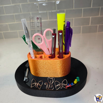 "Studio Pillar" 8" 3D-Printed Tool Organizer – 2-Piece Multi-Slot Desk Dock