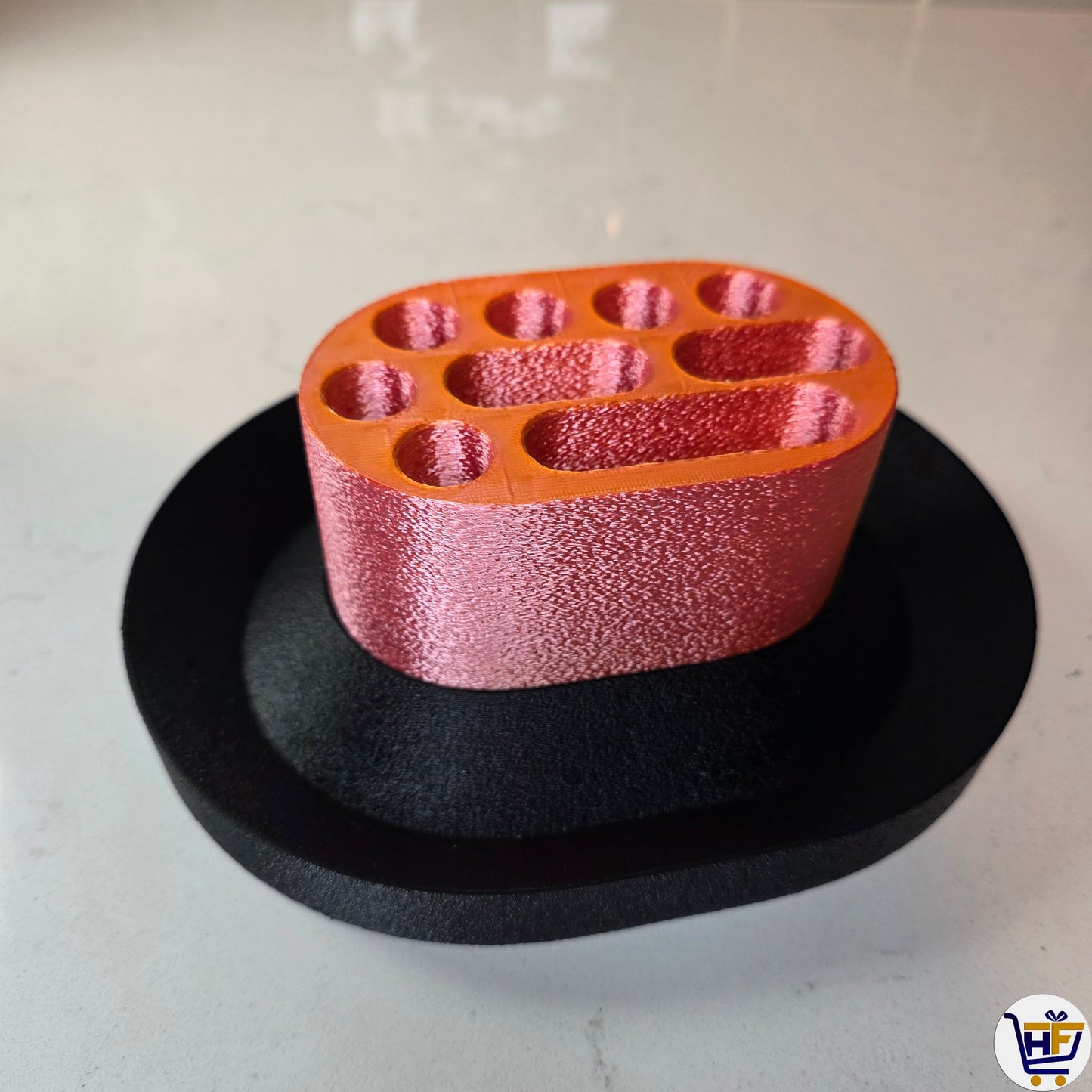 "Studio Pillar" 8" 3D-Printed Tool Organizer – 2-Piece Multi-Slot Desk Dock