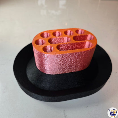 "Studio Pillar" 8" 3D-Printed Tool Organizer – 2-Piece Multi-Slot Desk Dock