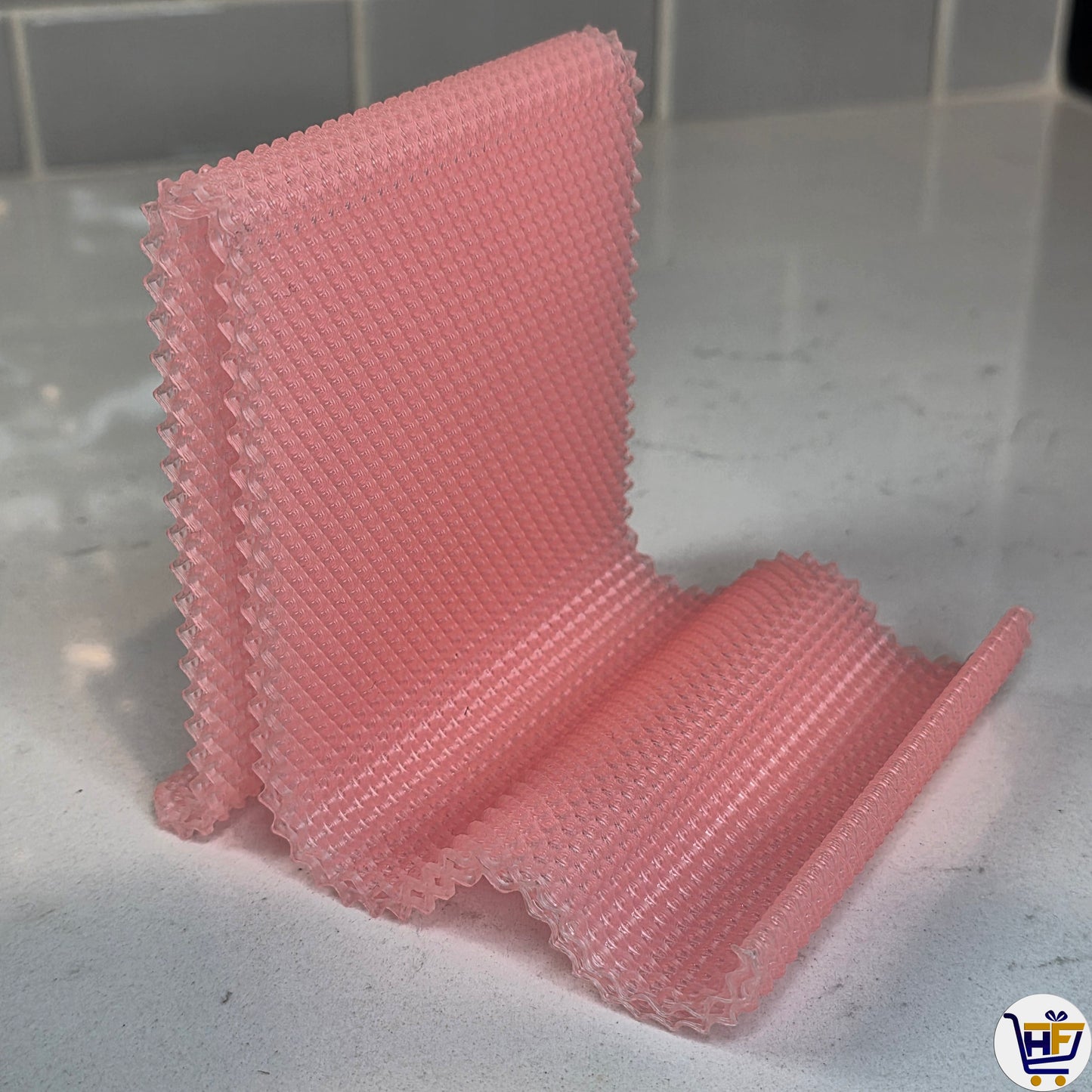 "Pixel Flow" 4" 3D-Printed Tech Stand – Textured Universal Phone & Accessory Stand