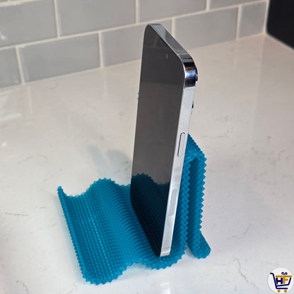 "Pixel Flow" 4" 3D-Printed Tech Stand – Textured Universal Phone & Accessory Stand