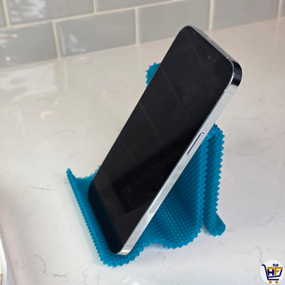 "Pixel Flow" 4" 3D-Printed Tech Stand – Textured Universal Phone & Accessory Stand