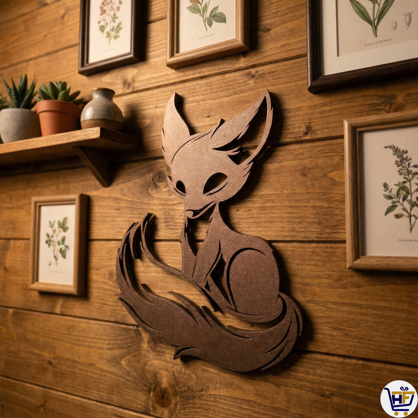 Fox "Embers" | 9" Gallery Edition Sculptural Wall Silhouette