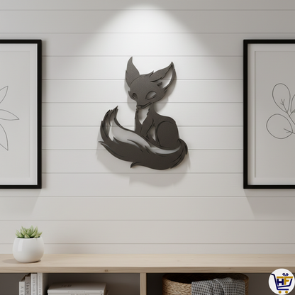 Fox "Embers" | 9" Gallery Edition Sculptural Wall Silhouette