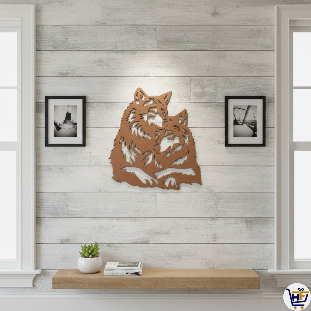 "The Wolf Pack" 10" Gallery Edition | Sculptural Minimalist Wildlife Silhouette