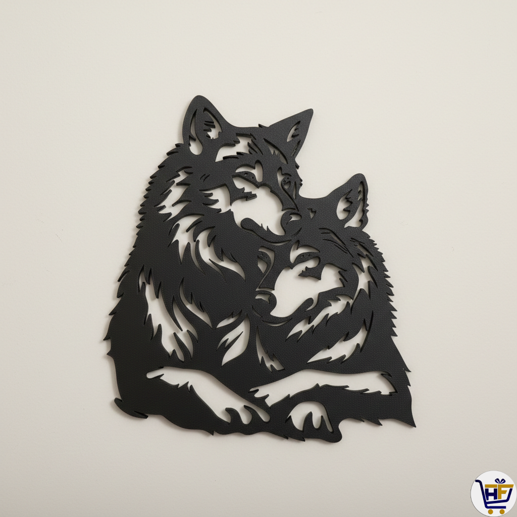 "The Wolf Pack" 10" Gallery Edition | Sculptural Minimalist Wildlife Silhouette