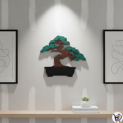 "The Zen Bonsai" | 10" Multi-Tone Botanical Gallery Wall Sculpture