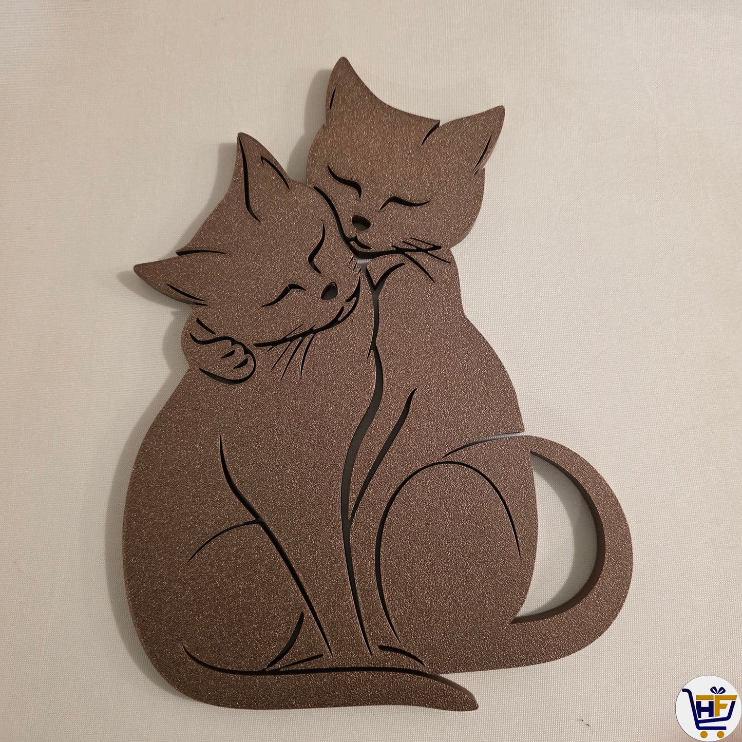 "The Eternal Purr" | 10" Cat Silhouette Gallery Wall Sculpture