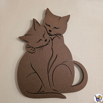 "The Eternal Purr" | 10" Cat Silhouette Gallery Wall Sculpture
