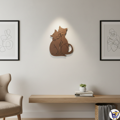 "The Eternal Purr" | 10" Cat Silhouette Gallery Wall Sculpture