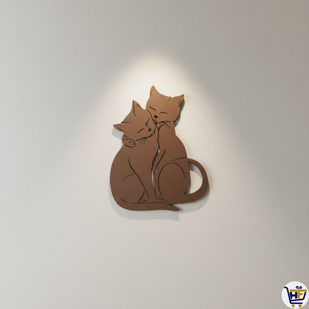 "The Eternal Purr" | 10" Cat Silhouette Gallery Wall Sculpture