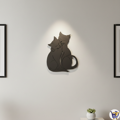 "The Eternal Purr" | 10" Cat Silhouette Gallery Wall Sculpture