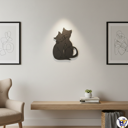 "The Eternal Purr" | 10" Cat Silhouette Gallery Wall Sculpture